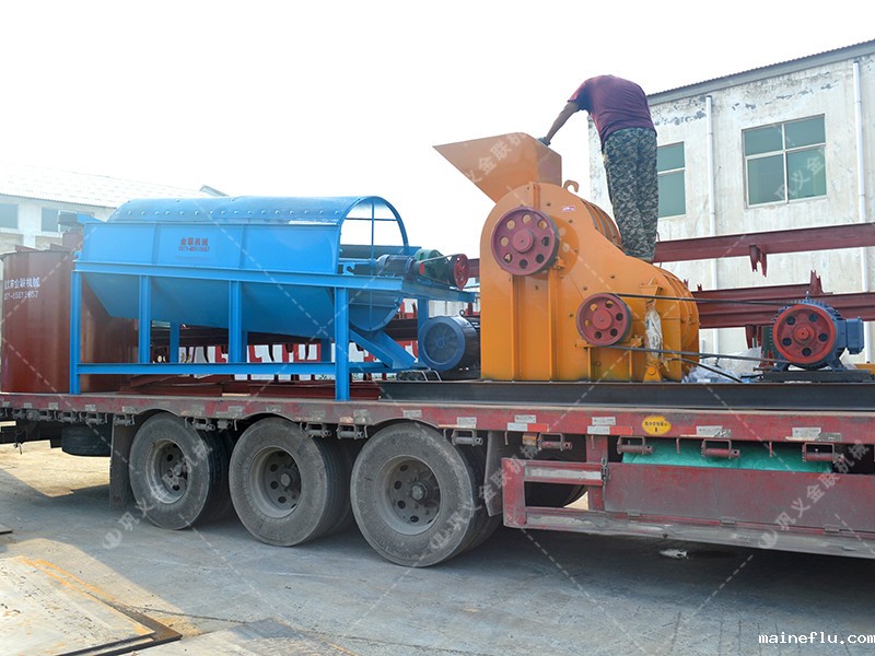 双级粉碎机生产线发往云南澜沧破锰矿